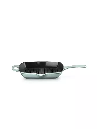 LE CREUSET | Grillpfanne quadratisch 26x26cm "Signature" (Ofenrot) | hellgrau